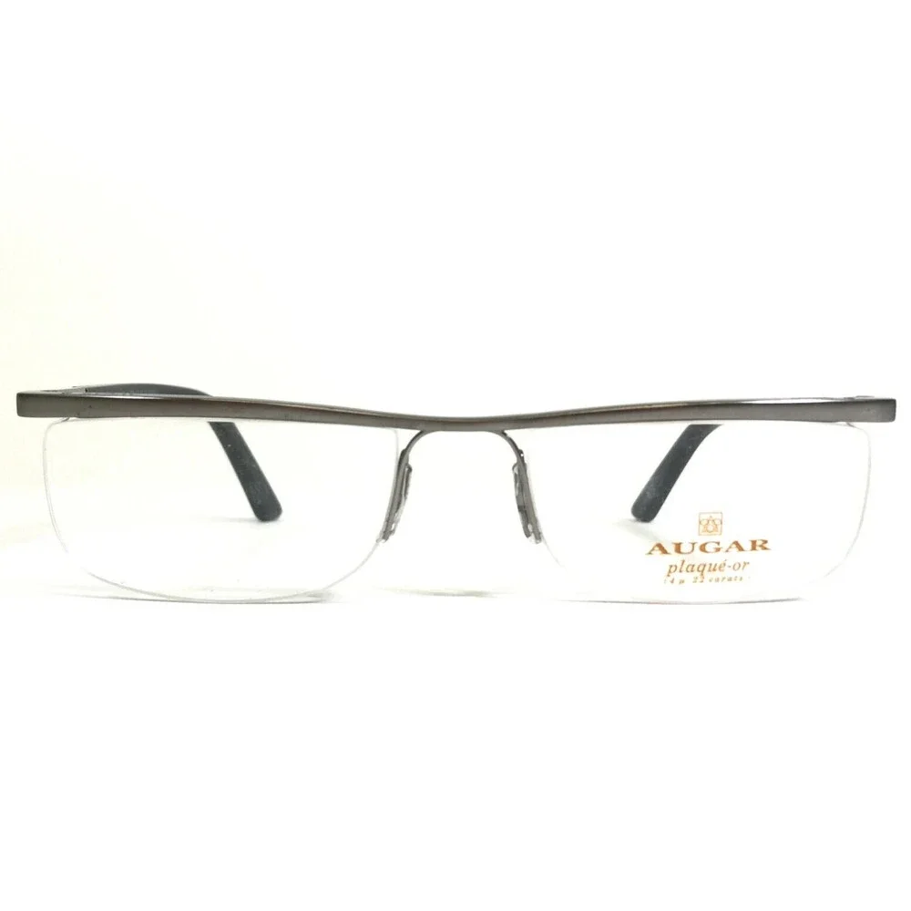Augar Eyeglasses Frames HP 169 POG Black Grey 22KT GP Gold Plated 54-18-135
